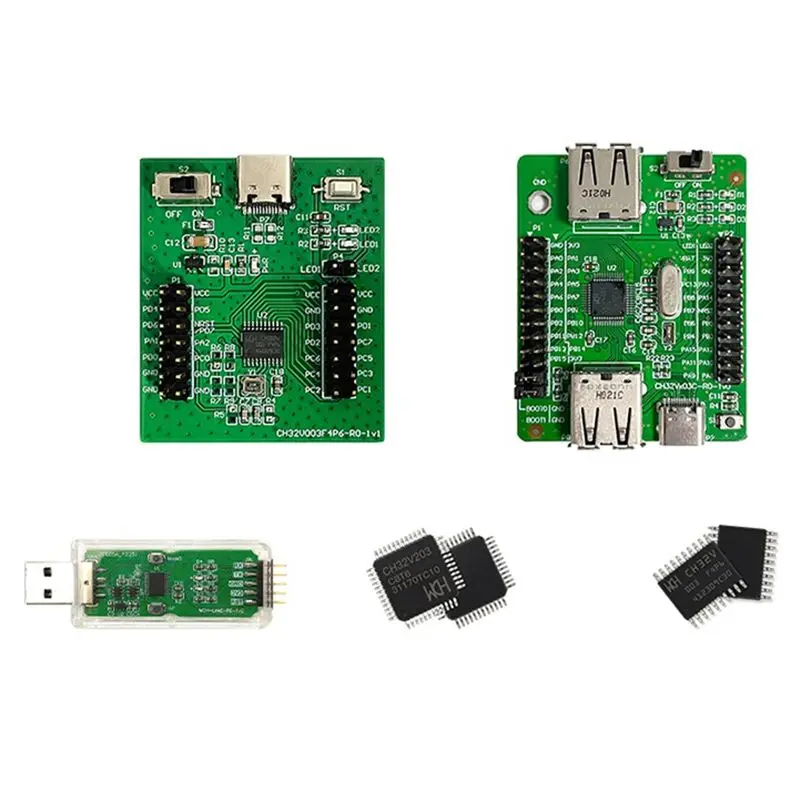 AT82-CH32V003 Development Board Set Kit Evaluation Board Set 32-Bit General-Purpose RISC-V MCU Functional Application Assessment
AT82-CH32V003 Development Board Set Kit Evaluation Board Set 32-Bit General-Purpose RISC-V MCU Functional Application Assessment