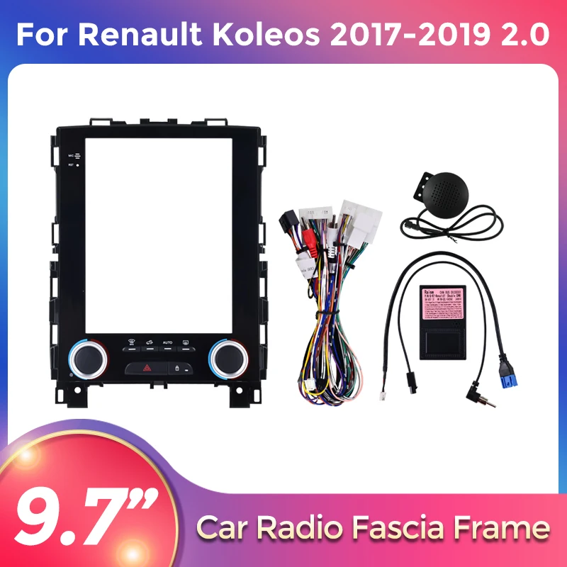 9.7" For Tesla Style Android Car Radio Fascia Adapter For Renault KOLEOS 2017-2019 Headunit Frame Harness Dash Fitting Panel Kit
9.7" For Tesla Style Android Car Radio Fascia Adapter For Renault KOLEOS 2017-2019 Headunit Frame Harness Dash Fitting Panel Kit