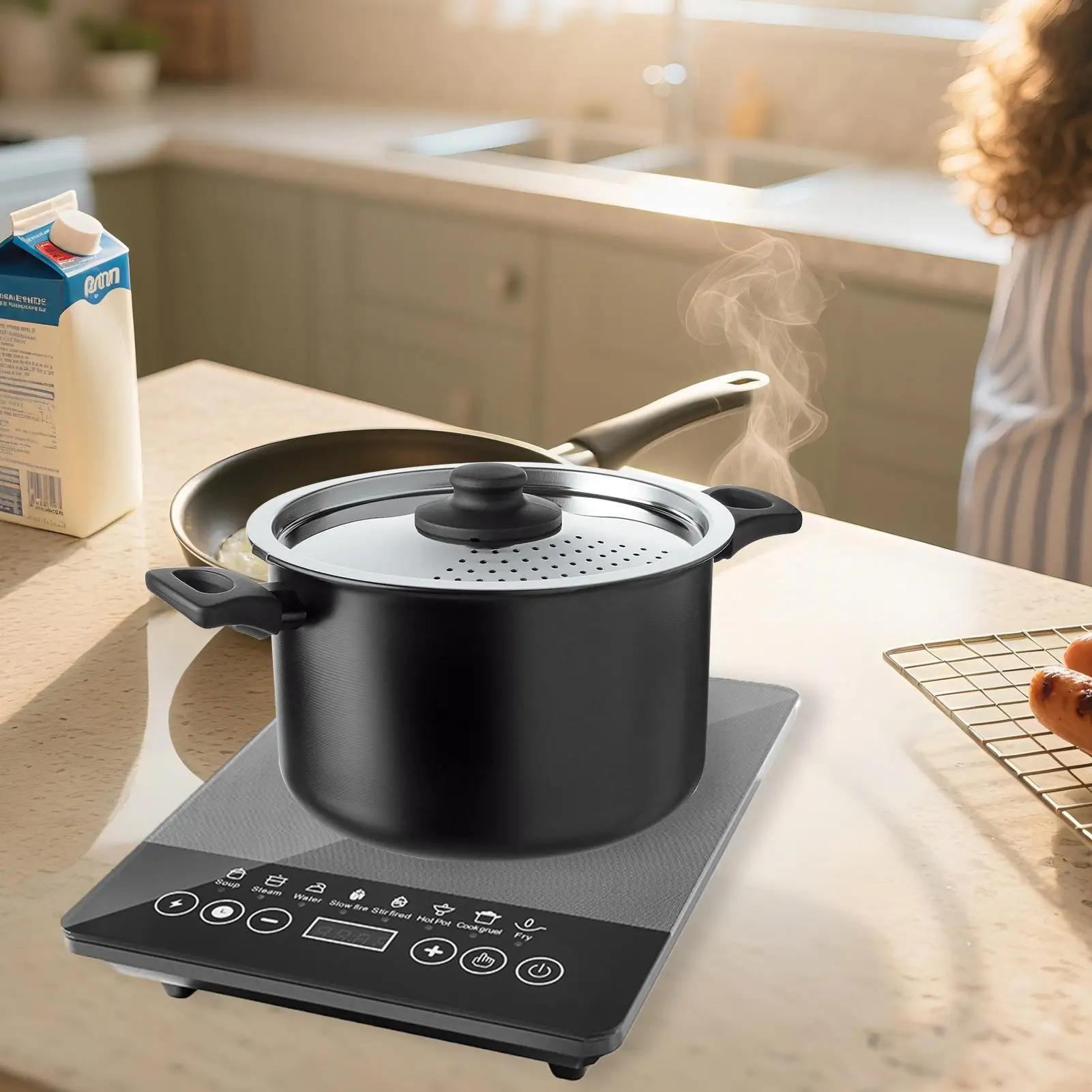 Hot Plates for Countertop Portable 110V-220V Induction Hot Plate Home Supplies for Cooking House Dorm Apartment Offices RV
Hot Plates for Countertop Portable 110V-220V Induction Hot Plate Home Supplies for Cooking House Dorm Apartment Offices RV