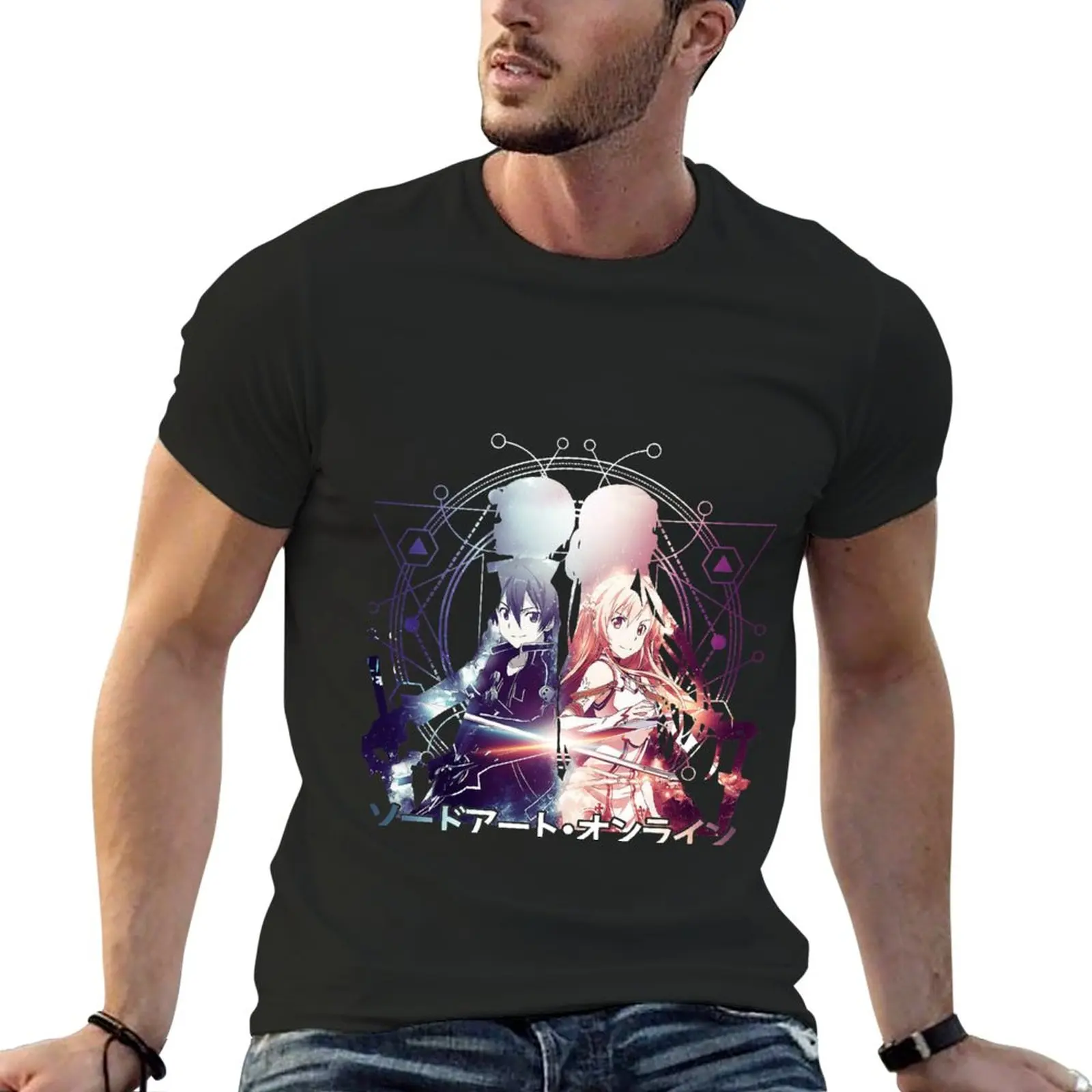 New Sword Art Online - Kirito and Asuna T-Shirt customized t shirts anime men workout shirt 
New Sword Art Online - Kirito and Asuna T-Shirt customized t shirts anime men workout shirt