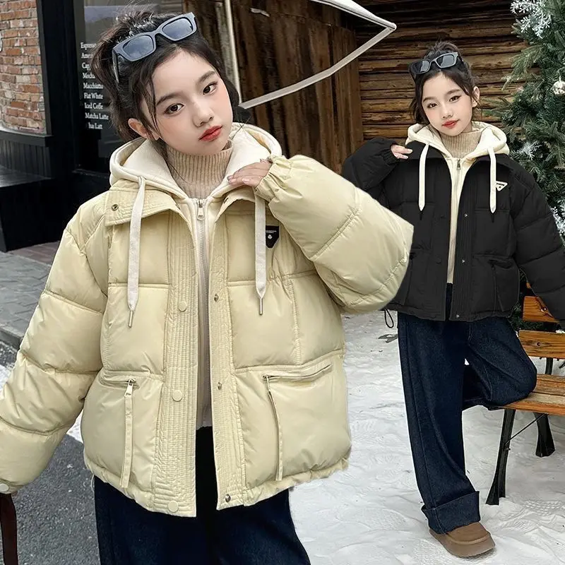 Детское хлопковое пальто, зимнее утепленное пуховое пальто на флисовой подкладке, куртка с капюшоном для девочек 5–12 лет, пальто повседневной длины
Детское хлопковое пальто, зимнее утепленное пуховое пальто на флисовой подкладке, куртка с капюшоном для девочек 5–12 лет, пальто повседневной длины