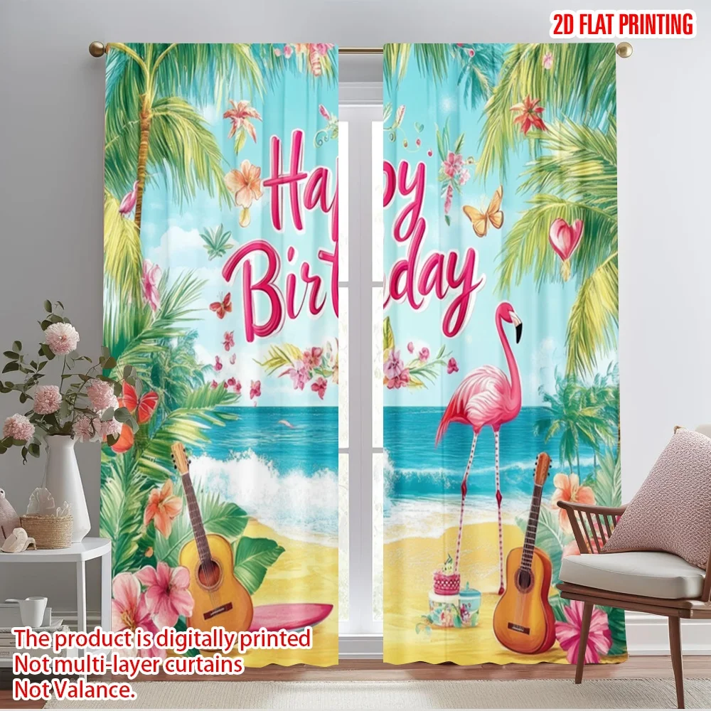 2pcs,2D plane printing Curtains Digital Printed Tropical Birthday Bash Versatile 100% Polyester (without rod) Decorations For
2pcs,2D plane printing Curtains Digital Printed Tropical Birthday Bash Versatile 100% Polyester (without rod) Decorations For