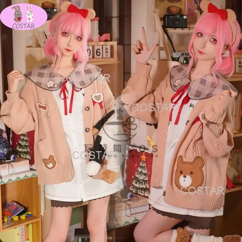 Project Sekai Emu Otori/Nene Kusanagi Косплей Костюм PJSK Милый наряд для девочек Пальто Платье Игровая одежда Свитер с медведем
Project Sekai Emu Otori/Nene Kusanagi Косплей Костюм PJSK Милый наряд для девочек Пальто Платье Игровая одежда Свитер с медведем