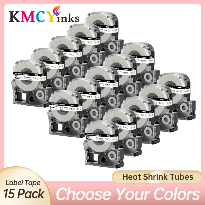 KMCYinks Φ11mm Heat Shrink Tubes SU11S LK-6WBA11 For Epson Label Tape Compatible For Epson LW-400 LW-300 LW-500 Label Printer
KMCYinks Φ11mm Heat Shrink Tubes SU11S LK-6WBA11 For Epson Label Tape Compatible For Epson LW-400 LW-300 LW-500 Label Printer