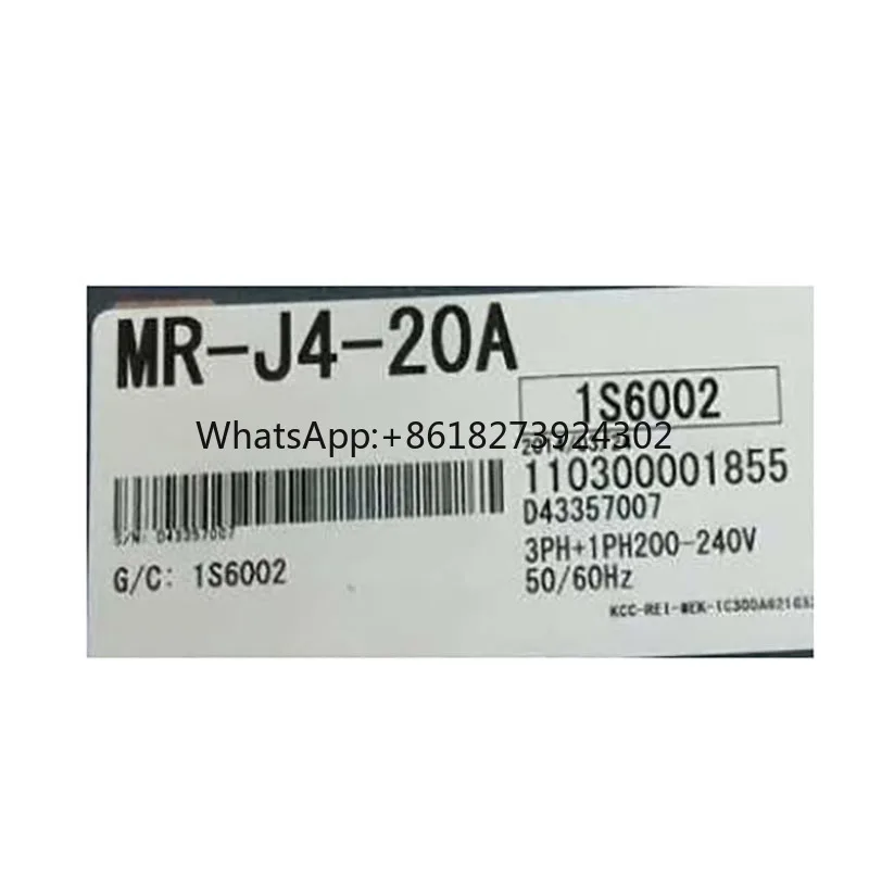 New original packaging MR-J4-20A 1 year warranty {No.24arehouse spot} Immediately sent
New original packaging MR-J4-20A 1 year warranty {No.24arehouse spot} Immediately sent