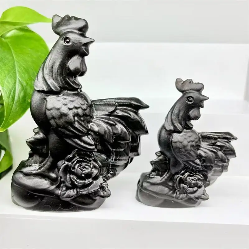 Natural Black Obsidian Rooster Carving Decoration Healing Reiki Figurine Gemstone Ornament Craft Gift 1PCS 7.8/11MM
Natural Black Obsidian Rooster Carving Decoration Healing Reiki Figurine Gemstone Ornament Craft Gift 1PCS 7.8/11MM
