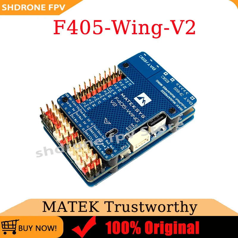 MATEK F405-Wing-V2 Flight Controller STM32F405RGT6 3-6S Built-in Baro OSD Blackbox for ArduPilot / INAV Rc Toy Airplane
MATEK F405-Wing-V2 Flight Controller STM32F405RGT6 3-6S Built-in Baro OSD Blackbox for ArduPilot / INAV Rc Toy Airplane