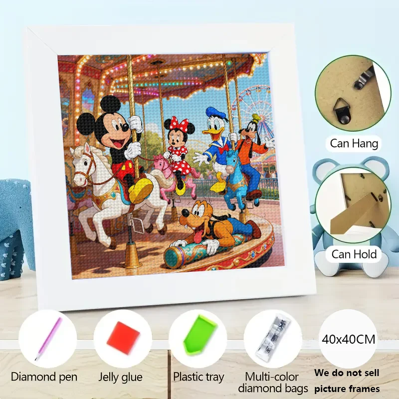 1 шт. 5D DIY полный дрель набор для алмазной живописи, Дисней Микки Маус Минни Дональд Дак Гуфи персонажи мультфильмов карусель Merry-Go-Ro
1 шт. 5D DIY полный дрель набор для алмазной живописи, Дисней Микки Маус Минни Дональд Дак Гуфи персонажи мультфильмов карусель Merry-Go-Ro