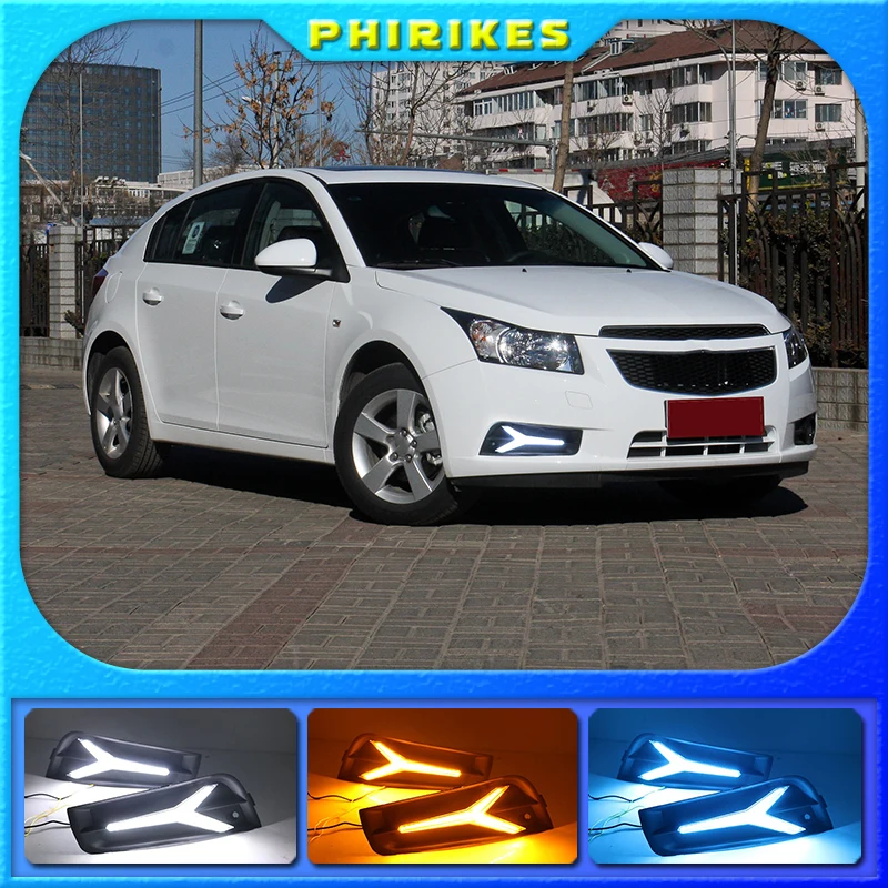 2PCS For chevrolet cruze 2009 2010 2011 2012 2013 2014 DRL Daytime Running Light fog lamp cover with yellow turn signal
2PCS For chevrolet cruze 2009 2010 2011 2012 2013 2014 DRL Daytime Running Light fog lamp cover with yellow turn signal