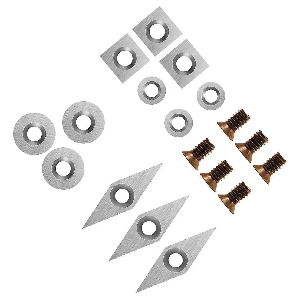 Tungsten Carbide Cutters Set For Wood Lathe Turning Tools Cleaner Cut Longer Life Easy To Change 18 Pieces Silver Color
Tungsten Carbide Cutters Set For Wood Lathe Turning Tools Cleaner Cut Longer Life Easy To Change 18 Pieces Silver Color