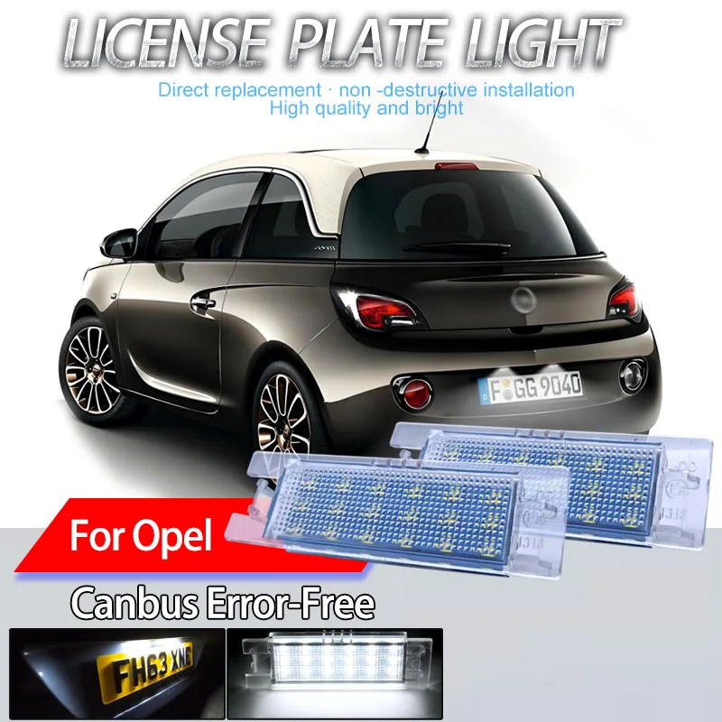 2Pcs Canbus Car LED Number License Plate Light Fit for Opel Astra K J H Corsa D E C Meriva A B Vectra C Zafira B Insignia Adam
2Pcs Canbus Car LED Number License Plate Light Fit for Opel Astra K J H Corsa D E C Meriva A B Vectra C Zafira B Insignia Adam