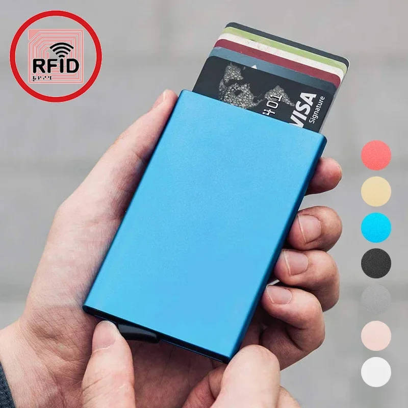 Rfid Smart Wallet Card Holder Metal Thin Slim Men Women Wallets Pop Up Minimalist Wallet Small Black Purse Vallet Walets for Men
Rfid Smart Wallet Card Holder Metal Thin Slim Men Women Wallets Pop Up Minimalist Wallet Small Black Purse Vallet Walets for Men