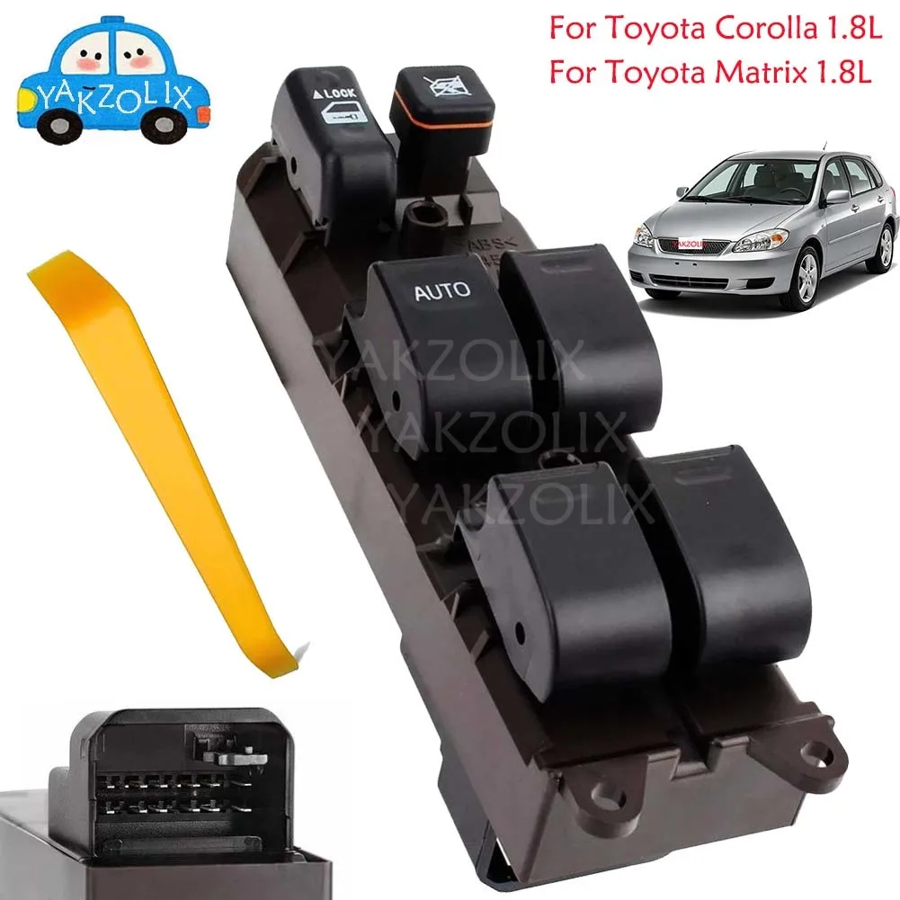 For Toyota Corolla Matrix 1.8L 2003 2004 2005 2006 2007 2008 Electric Power Lifter Window Switch Button 84820-01021 84820-12490
For Toyota Corolla Matrix 1.8L 2003 2004 2005 2006 2007 2008 Electric Power Lifter Window Switch Button 84820-01021 84820-12490