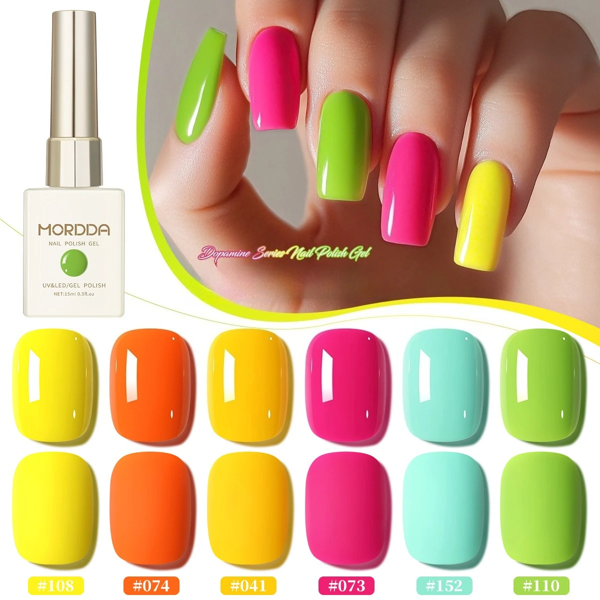 Dopamine Candy Nail Gel Polish Super Gorgeous Summer Color Nail Manicure 15ml Semi Permanent Soak off UV LED Nail Gel Varnish
Dopamine Candy Nail Gel Polish Super Gorgeous Summer Color Nail Manicure 15ml Semi Permanent Soak off UV LED Nail Gel Varnish