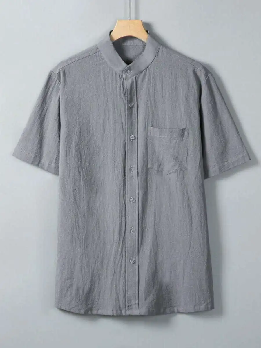 Новый мужской топ с воротником ort Sve irt Pure Color, простой свободный мужской топ большого размера из дышащего хлопка и льна, весенний сезон 2025 г.
Новый мужской топ с воротником ort Sve irt Pure Color, простой свободный мужской топ большого размера из дышащего хлопка и льна, весенний сезон 2025 г.