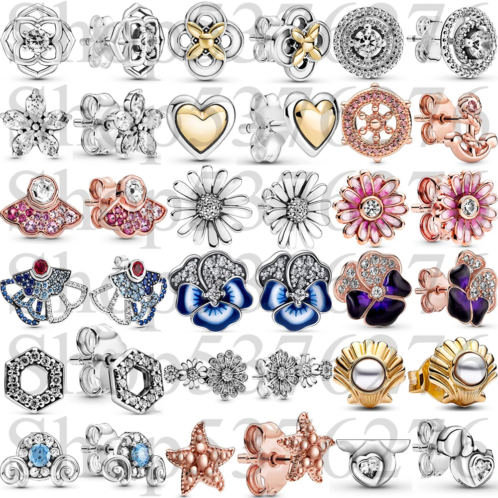 925 Sterling Silver Fan Snowflake Anchor Heart Daisy Flower Trio Statement Halo Fashion Stud Earrings For Women Gift DIY Jewelry
925 Sterling Silver Fan Snowflake Anchor Heart Daisy Flower Trio Statement Halo Fashion Stud Earrings For Women Gift DIY Jewelry