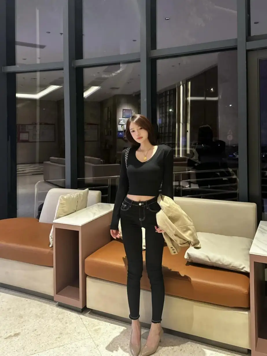 High Waist Slimming Stretchy Women's 9-Piece Pants Long Leg Lengthening Black Grey Cotton Elastic Pencil Thin Leg Trousers
High Waist Slimming Stretchy Women's 9-Piece Pants Long Leg Lengthening Black Grey Cotton Elastic Pencil Thin Leg Trousers