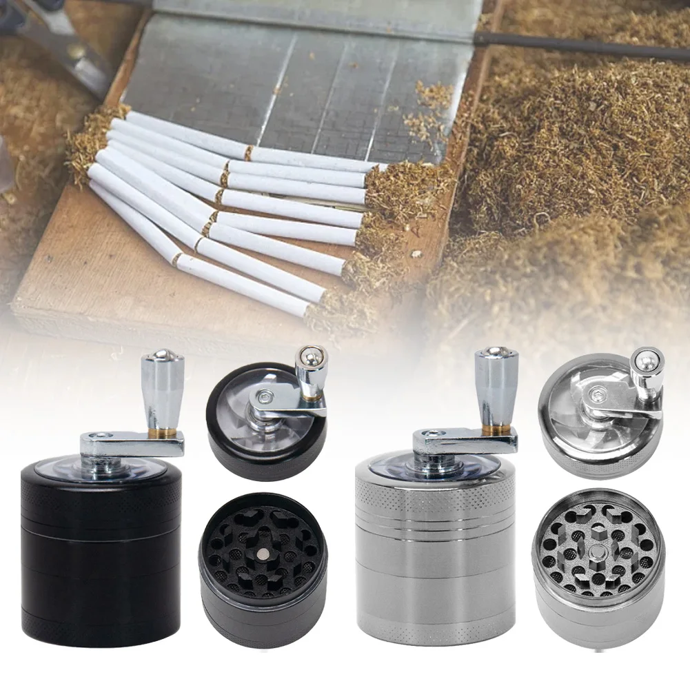40mm 4-layer Metal Cigarette Grinder Manual Hand Cranked Cigarette Shredder Spice Mill Pepper Salt Open Skylight Grinder
40mm 4-layer Metal Cigarette Grinder Manual Hand Cranked Cigarette Shredder Spice Mill Pepper Salt Open Skylight Grinder