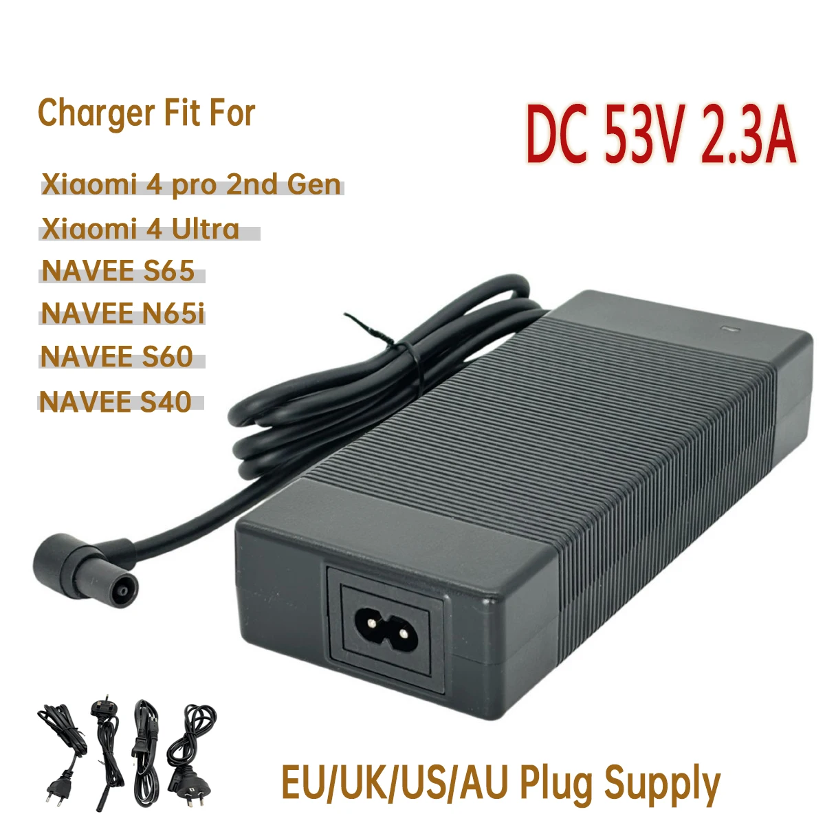53V 2.3A Scooter Charger for X Mi Scooter 4 Ultra/4 Pro 2nd Gen/Navee S65/N65i Charger Adapter Replacement Power Accessory
53V 2.3A Scooter Charger for X Mi Scooter 4 Ultra/4 Pro 2nd Gen/Navee S65/N65i Charger Adapter Replacement Power Accessory