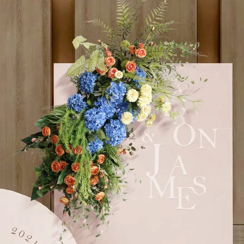 Rayon flower wedding arrangement blue flower arrangement commercial stage background flower decoration window display prop decor
Rayon flower wedding arrangement blue flower arrangement commercial stage background flower decoration window display prop decor