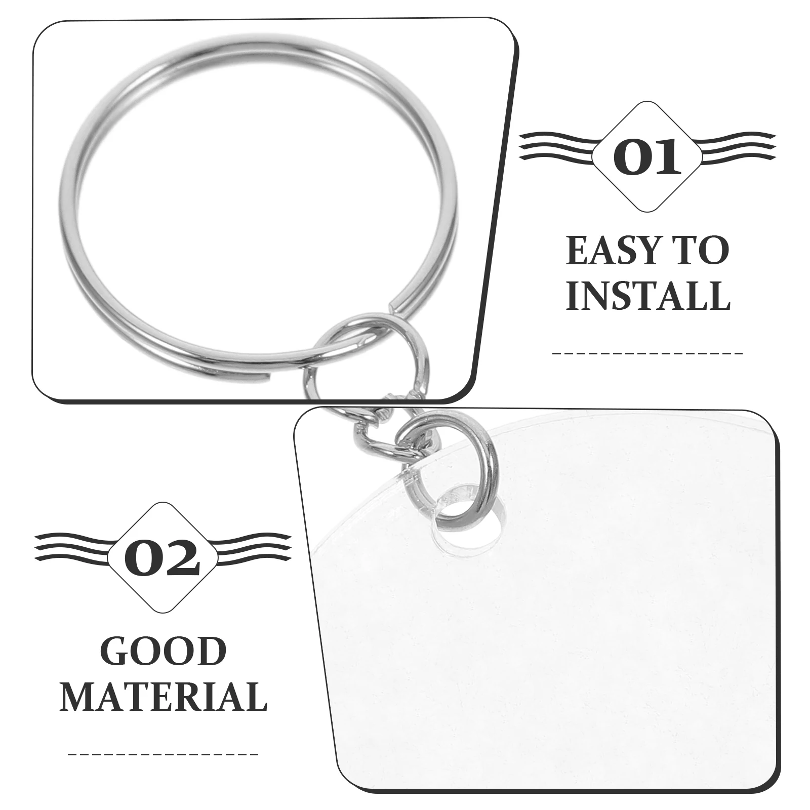 30 Sets Round Acrylic Key Chain Plain Keychains for Crafts Blank Keyring Accessories Diy
30 Sets Round Acrylic Key Chain Plain Keychains for Crafts Blank Keyring Accessories Diy