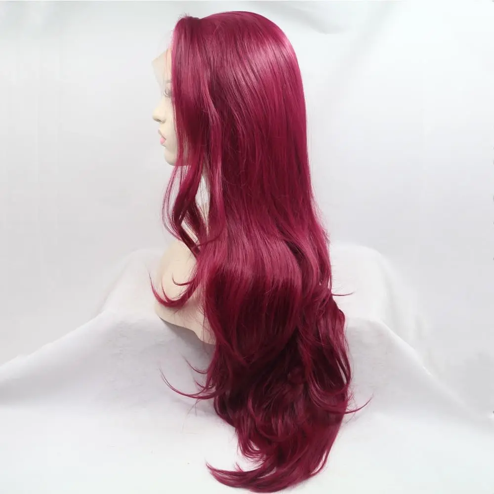 Synthetic Burgundy Lace front wigs Heat Resistant Fiber Long Wavy Wig Burgundy Wine Wigs Side Part
Synthetic Burgundy Lace front wigs Heat Resistant Fiber Long Wavy Wig Burgundy Wine Wigs Side Part