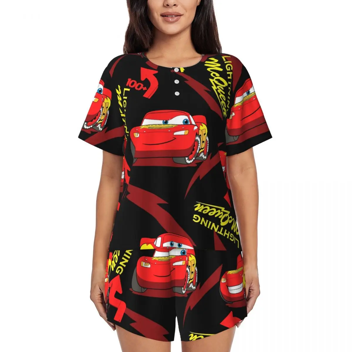Womens MadieBs Cars McQueen Pajamas Set Custom Printed 2 Piece Pj Sets Short Sleeve Sleepwear Loungewear
Womens MadieBs Cars McQueen Pajamas Set Custom Printed 2 Piece Pj Sets Short Sleeve Sleepwear Loungewear