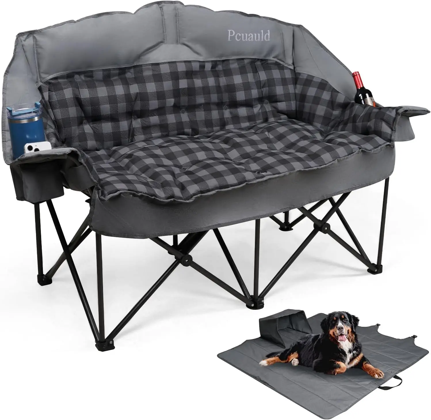 Double Camping Chair Padded Loveseat Camping Couch, Oversized 2 Person Camp Chairs with 2 in 1 Carry Bag, Heavy Duty Folding Law
Double Camping Chair Padded Loveseat Camping Couch, Oversized 2 Person Camp Chairs with 2 in 1 Carry Bag, Heavy Duty Folding Law