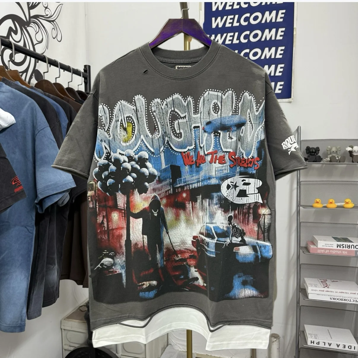 High Quality Vintage Skull Print T-Shirt Short Sleeve Distressed Cotton Polyester Youth Casual round Neck Top for Men And Women
High Quality Vintage Skull Print T-Shirt Short Sleeve Distressed Cotton Polyester Youth Casual round Neck Top for Men And Women
