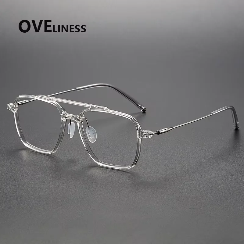 Acetate Titanium Glasses Frame for Men New Brand Design Eyeglasses frames Women Fashion Retro Pilot Japanese Ultralight Eyewear
Acetate Titanium Glasses Frame for Men New Brand Design Eyeglasses frames Women Fashion Retro Pilot Japanese Ultralight Eyewear