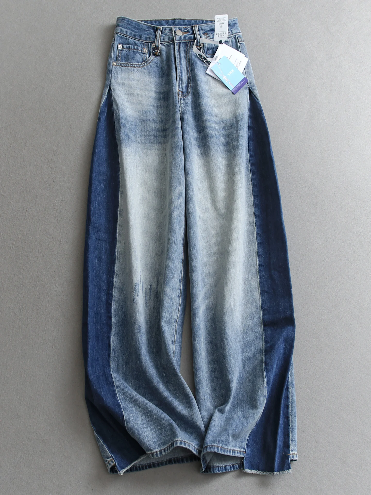 High Waist Wide Leg Pants Color Block Loose Fit Slimming Effect Lazy Style Knife Jeans Women's Casual Fashion Jeans
High Waist Wide Leg Pants Color Block Loose Fit Slimming Effect Lazy Style Knife Jeans Women's Casual Fashion Jeans
