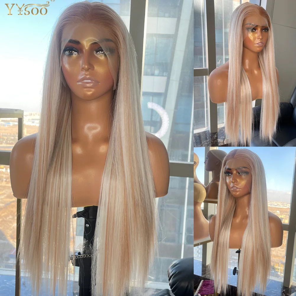 6Inches Deep Part Long Straight Highlights Blonde Japan Futura Hair Heat Resistant Wig Glueless 13X6 Synthetic Lace Front Wig
6Inches Deep Part Long Straight Highlights Blonde Japan Futura Hair Heat Resistant Wig Glueless 13X6 Synthetic Lace Front Wig