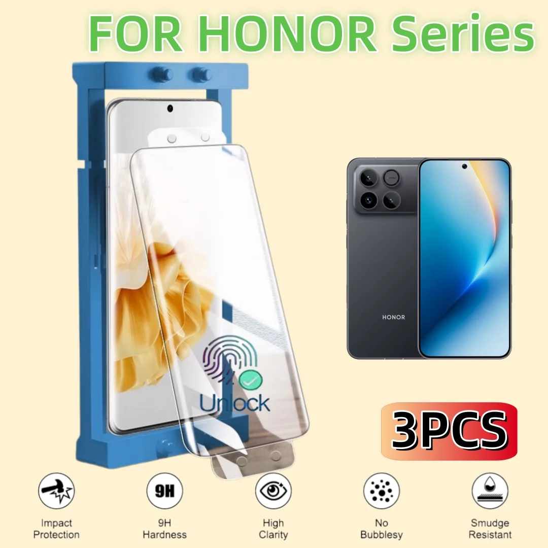 3 шт. для HONOR 400 300 Ultra 200 Pro 100 90 80 70 60 X40 30: Взрывозащитное защитное стекло для экрана с установкой
3 шт. для HONOR 400 300 Ultra 200 Pro 100 90 80 70 60 X40 30: Взрывозащитное защитное стекло для экрана с установкой