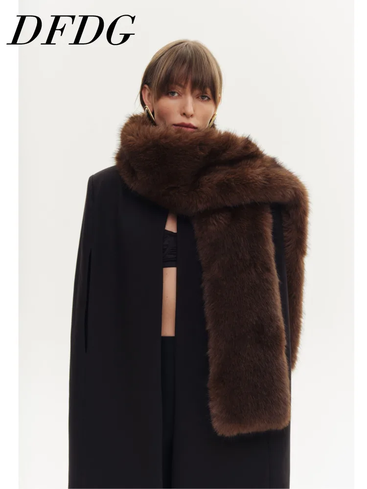DFDG 2025 Winter Women’s Eco Faux Fur Scarf Wrap Vintage Shawl Collar Designer Luxury Warm Christmas Accessory Pure Color Scarf
DFDG 2025 Winter Women’s Eco Faux Fur Scarf Wrap Vintage Shawl Collar Designer Luxury Warm Christmas Accessory Pure Color Scarf