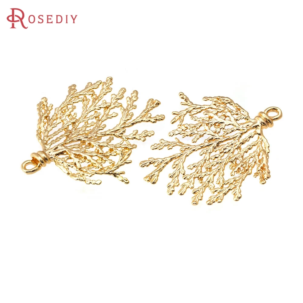 2PCS 18K Gold Color Brass Pine Tree Branch Pendants High Quality Jewelry Making Necklace Earrings Diy Accessories
2PCS 18K Gold Color Brass Pine Tree Branch Pendants High Quality Jewelry Making Necklace Earrings Diy Accessories