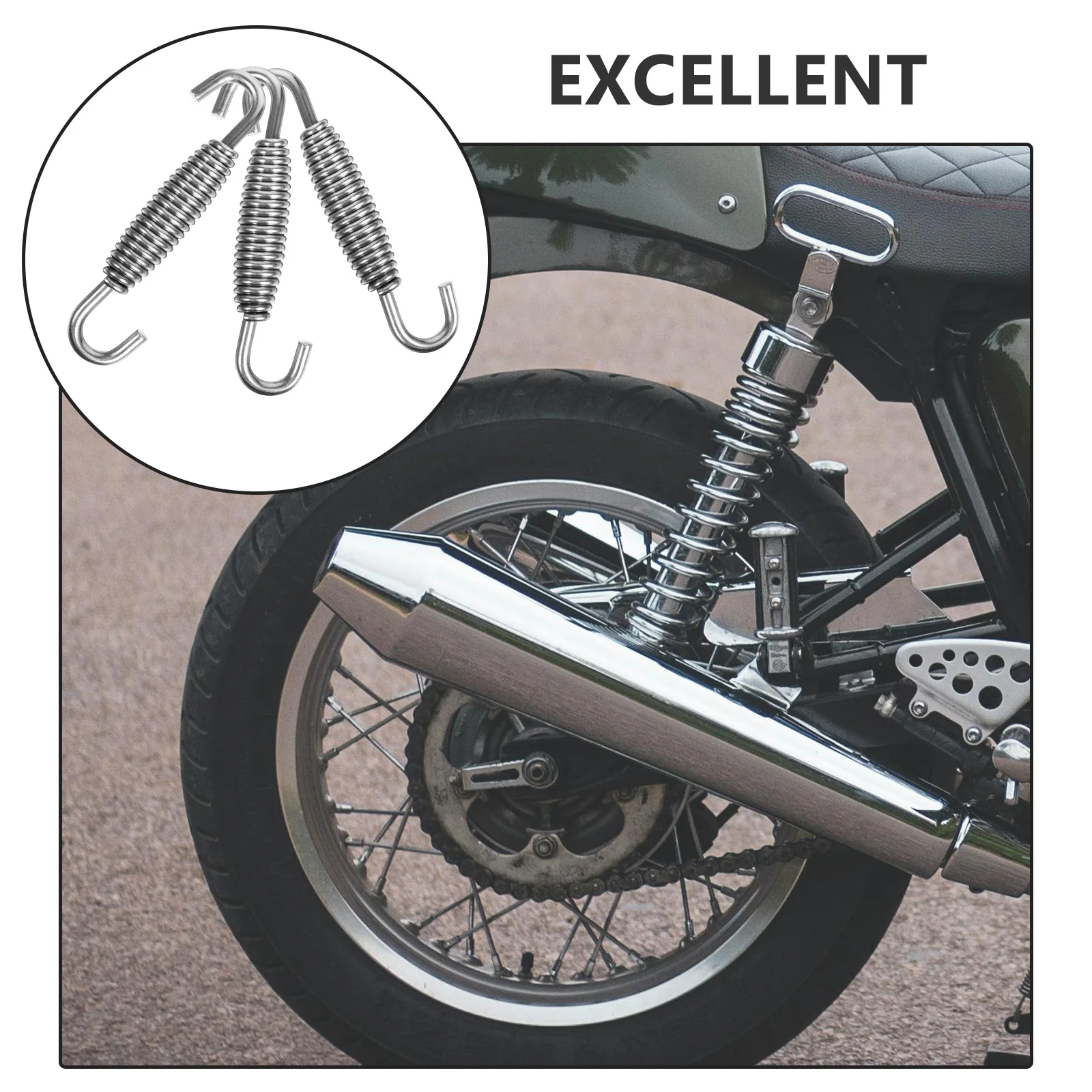 3 Pcs 55mm Exhaust Pipe Accessories Stainless Steel Muffler Springs Swivel Hook for Motorcycles Durable Wide Compatibility
3 Pcs 55mm Exhaust Pipe Accessories Stainless Steel Muffler Springs Swivel Hook for Motorcycles Durable Wide Compatibility