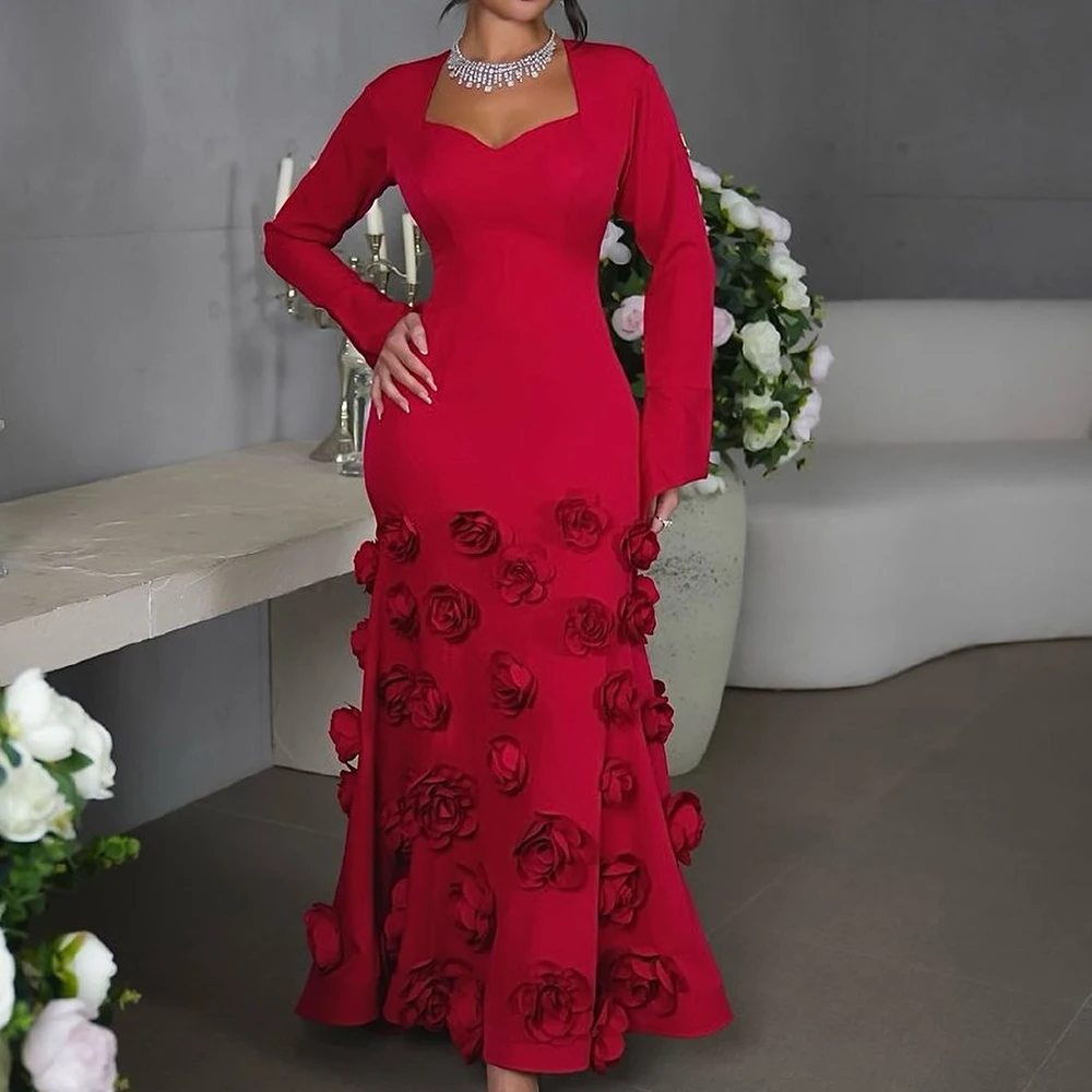 CustomizedElegant Flowers Off the Shoulder Jersey Evening Dresses Fashion Straight Floor Length Square Neck Long Sleeves Celebri
CustomizedElegant Flowers Off the Shoulder Jersey Evening Dresses Fashion Straight Floor Length Square Neck Long Sleeves Celebri