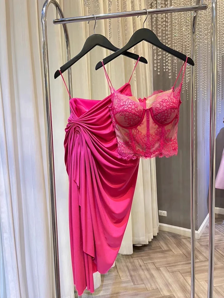 Sexy Fishbone High Waist Pleated Split Half Skirt Set Women's Summer Fashion Pure Desire Style Bridesmaid Ensemble
Sexy Fishbone High Waist Pleated Split Half Skirt Set Women's Summer Fashion Pure Desire Style Bridesmaid Ensemble
