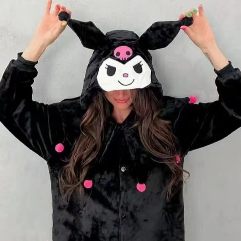 Цельная пижама Sanrio, пижама в стиле аниме Kuromi, пижама с монстром для косплея, пижамы для взрослых, одежда для сна с животными, домашняя одежда, подарок для праздничной вечеринки
Цельная пижама Sanrio, пижама в стиле аниме Kuromi, пижама с монстром для косплея, пижамы для взрослых, одежда для сна с животными, домашняя одежда, подарок для праздничной вечеринки