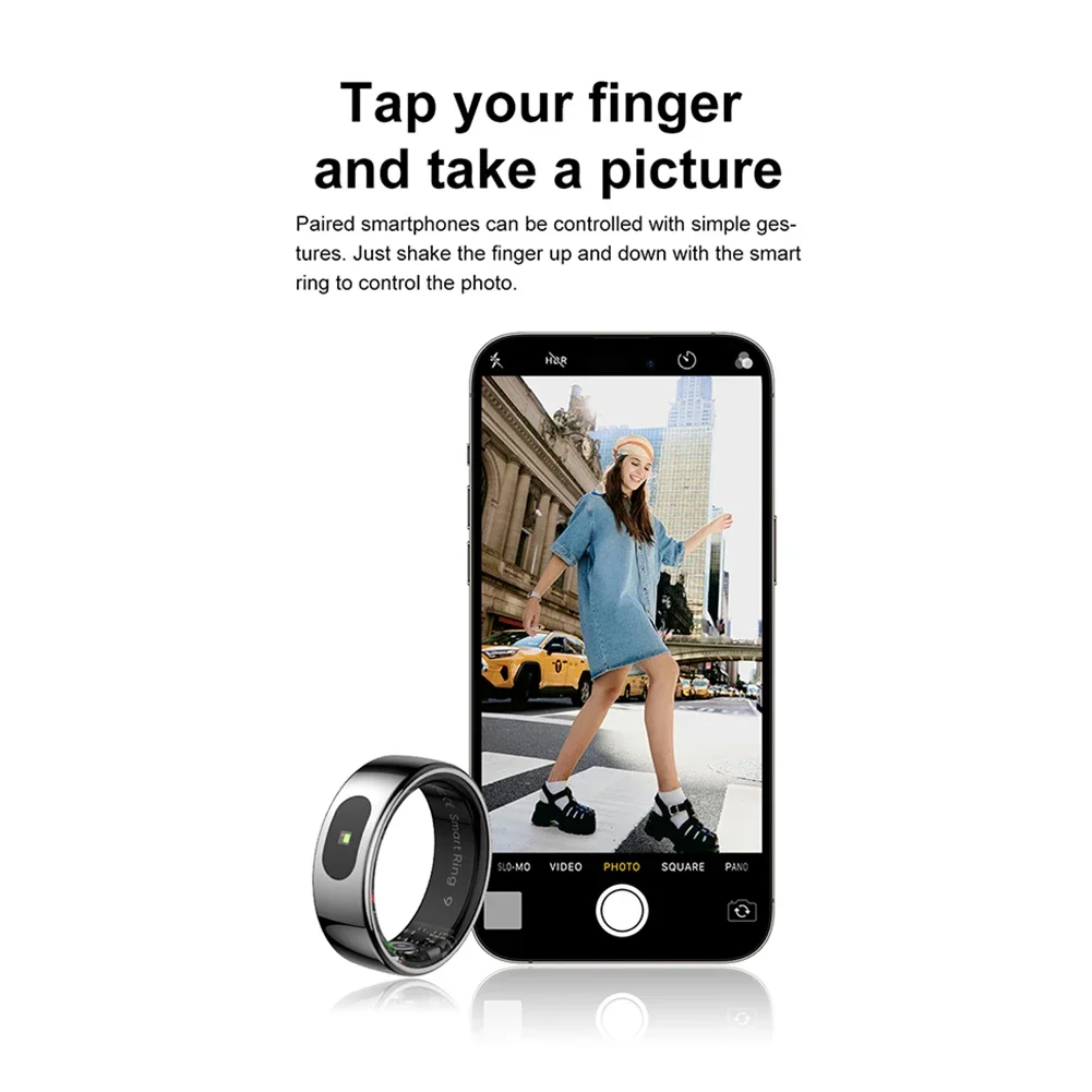Smart Ring R08 Blood Oxygen Pressure Health Monitor 5ATM Waterproof Health and Sleep Monitor Sports Fitness Tracker for Phone
Smart Ring R08 Blood Oxygen Pressure Health Monitor 5ATM Waterproof Health and Sleep Monitor Sports Fitness Tracker for Phone