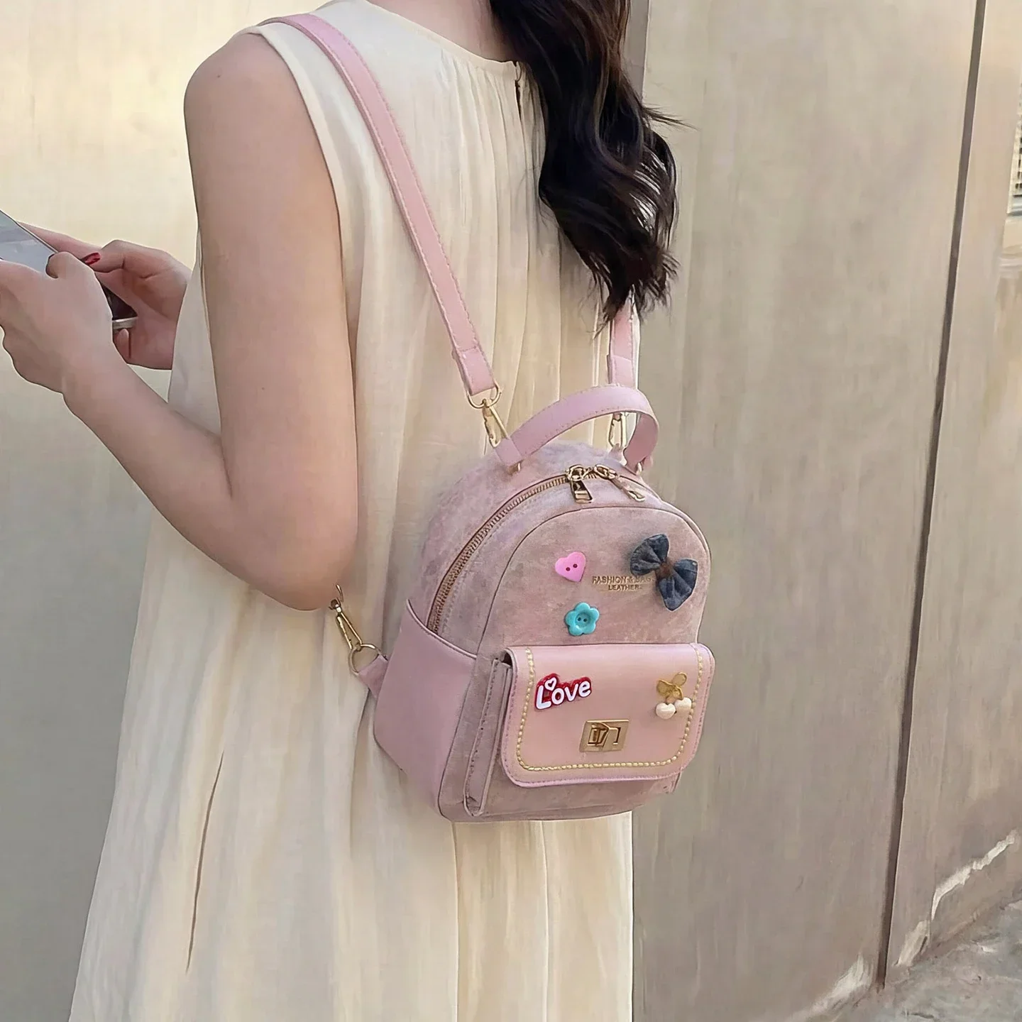 Mini Backpack Ladies Stylish Design Crossbody Handheld Small Bag Detachable Shoulder Strap Casual Daily Mini School Bags Women
Mini Backpack Ladies Stylish Design Crossbody Handheld Small Bag Detachable Shoulder Strap Casual Daily Mini School Bags Women