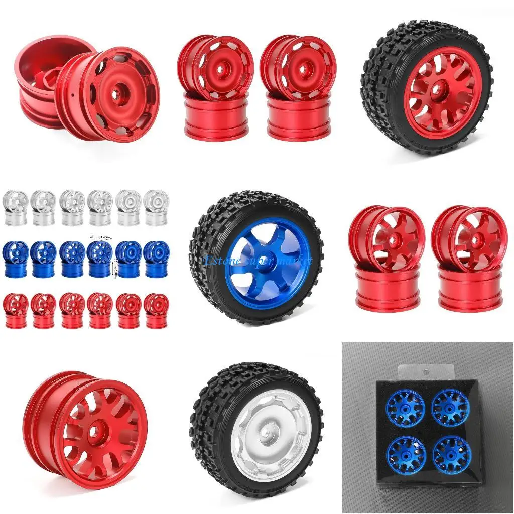 090B Set of 4 Remote Control Wheel Rims for Crawler Rims Wheel Rims Car Model