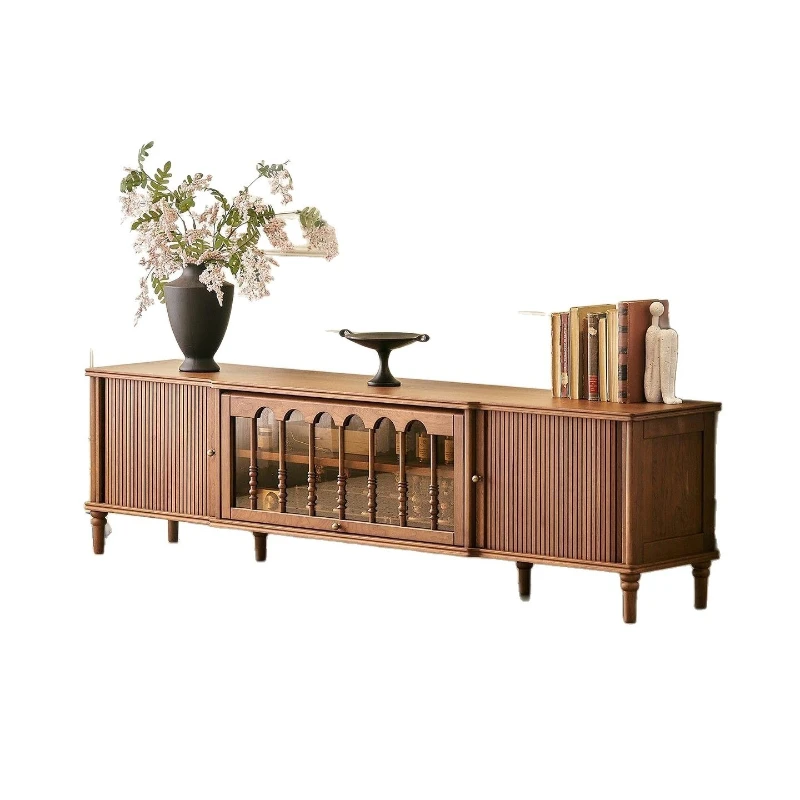 Solid wood TV cabinet Small apartment living room floor-to-ceiling storage TV cabinet
Solid wood TV cabinet Small apartment living room floor-to-ceiling storage TV cabinet