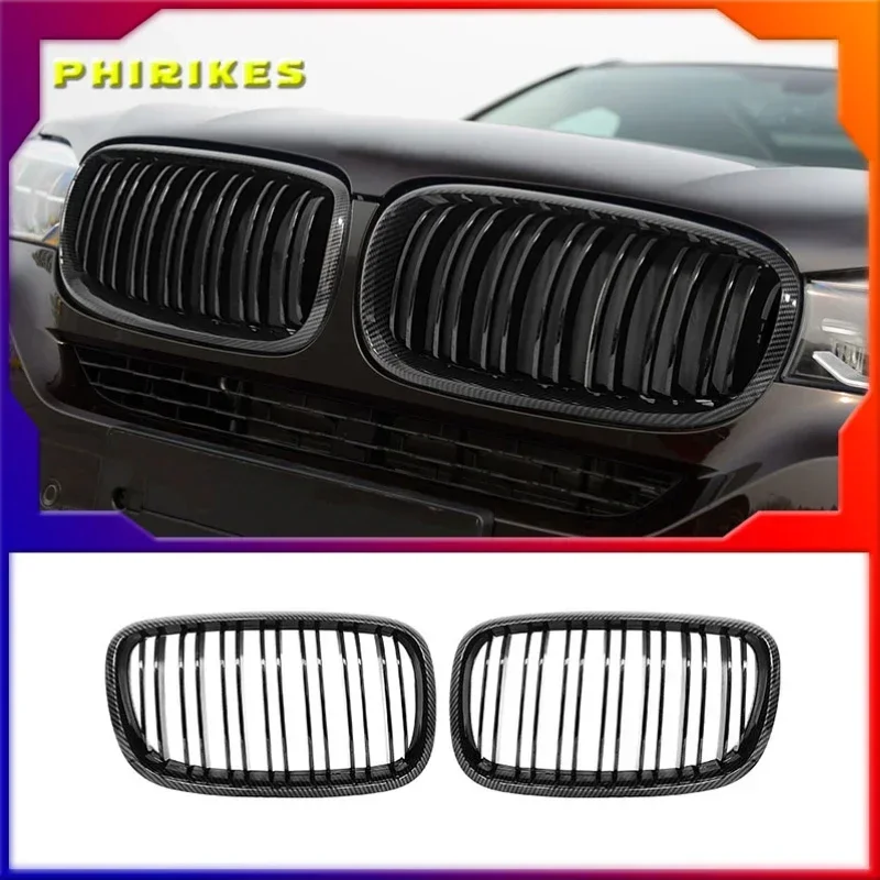 1 Pair Front GrillesFor BMW X5/X6 E70 E71 2008-2014 Gloss Matte Black Kidney Grill Carbon Fiber Replacement Front Bumper Grilles
1 Pair Front GrillesFor BMW X5/X6 E70 E71 2008-2014 Gloss Matte Black Kidney Grill Carbon Fiber Replacement Front Bumper Grilles