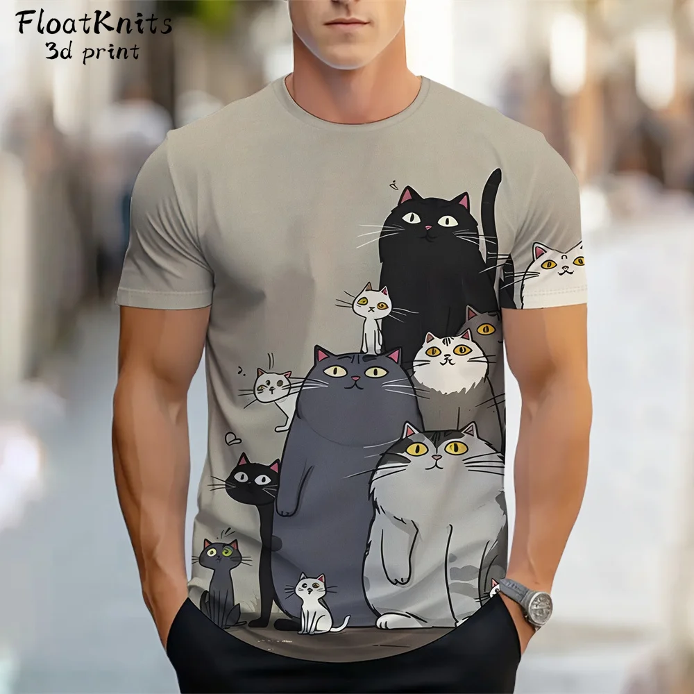 Funny Cat Print T-Shirt Summer Cat Graphic T Shirts O-Neck Casual 3D Print Man Clothes Fashion Short Sleeve Tee T Shirts for Man
Funny Cat Print T-Shirt Summer Cat Graphic T Shirts O-Neck Casual 3D Print Man Clothes Fashion Short Sleeve Tee T Shirts for Man