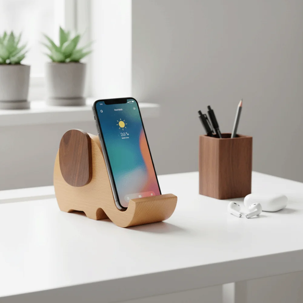 Wooden Craft Wooden Elephant Desk Organizer Creative Design Multipurpose Phone Stand Desktop Ornament Multifunctional Stationery
Wooden Craft Wooden Elephant Desk Organizer Creative Design Multipurpose Phone Stand Desktop Ornament Multifunctional Stationery