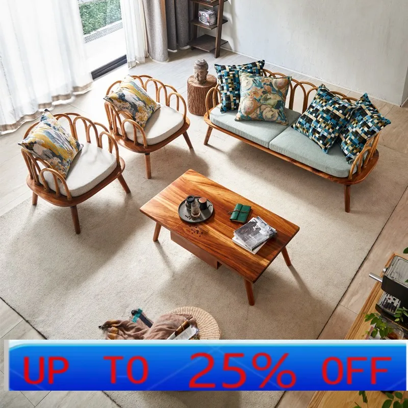 LMM rattan solid wood three-person sofa black walnut new Chinese style old living room furniture
LMM rattan solid wood three-person sofa black walnut new Chinese style old living room furniture