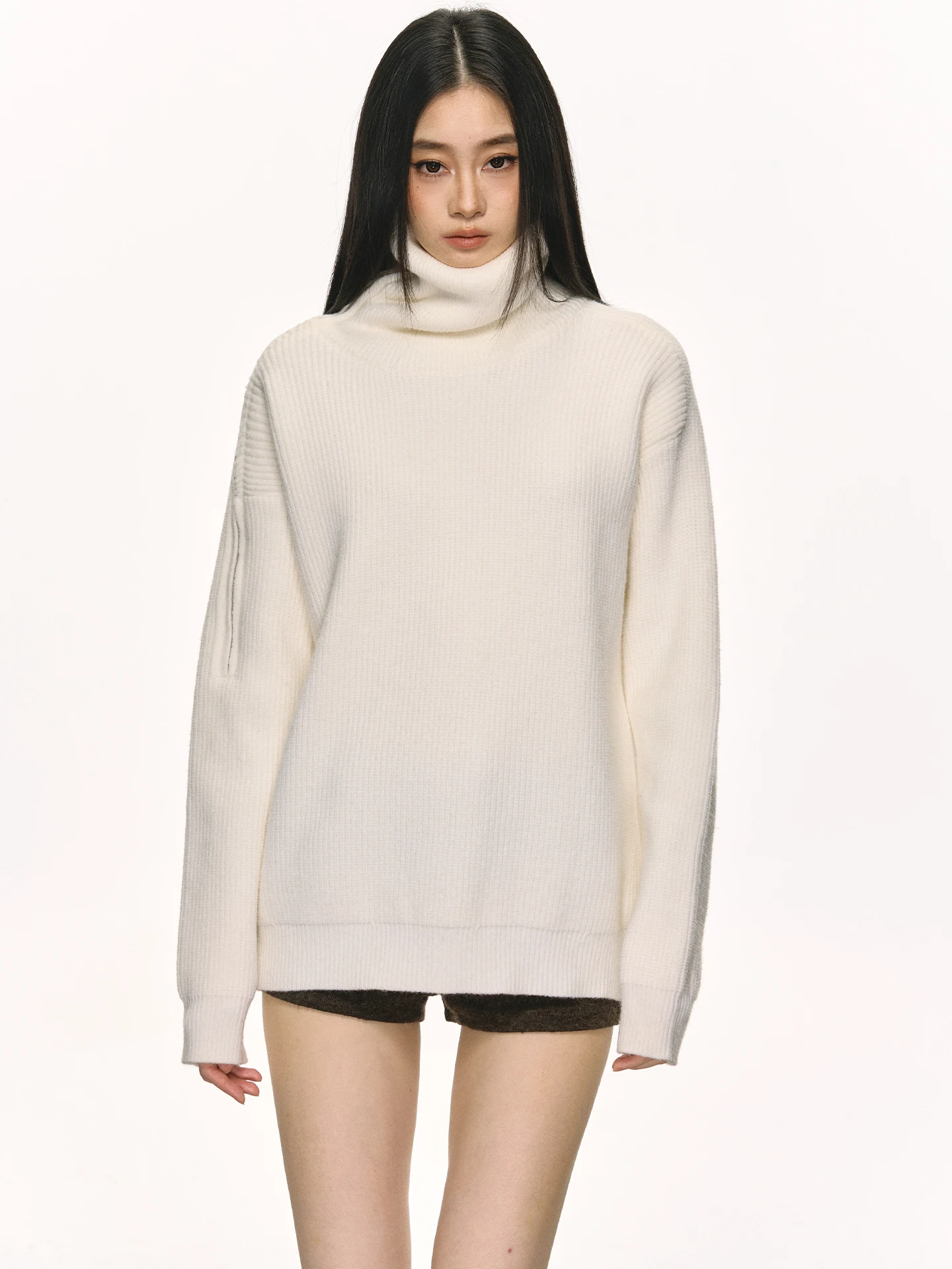 Anna Aneae High Collar Zipper oulder Women's Knitted Sweater Spring Loose Versatile Sexy Sle Long Sve Casual Top
Anna Aneae High Collar Zipper oulder Women's Knitted Sweater Spring Loose Versatile Sexy Sle Long Sve Casual Top