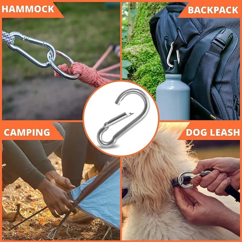 Нержавеющая сталь 304, сверхмощная безопасная пружина 300 фунтов, автомобильный крючок, брелок для ключей, пряжка, уличная цепь для подъема, веревка для домашних животных, 2 шт.
Нержавеющая сталь 304, сверхмощная безопасная пружина 300 фунтов, автомобильный крючок, брелок для ключей, пряжка, уличная цепь для подъема, веревка для домашних животных, 2 шт.