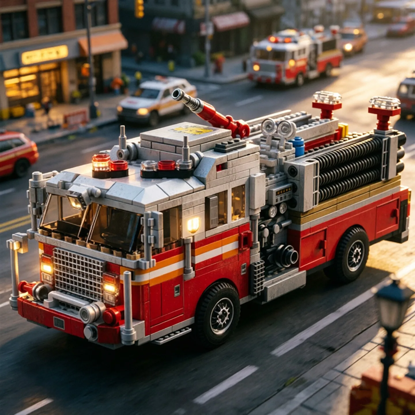 MOC Figurine City Series American Fire Truck “Responder” Building Block Model Kit: Police Vehicle with High-Pressure Pump Toy
MOC Figurine City Series American Fire Truck “Responder” Building Block Model Kit: Police Vehicle with High-Pressure Pump Toy